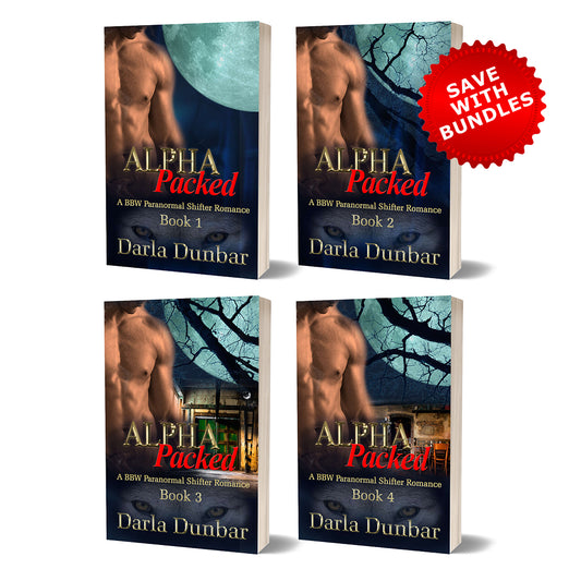 The Alpha Packed BBW Paranormal Shifter Romance Series - Books 1 to 4 Covers