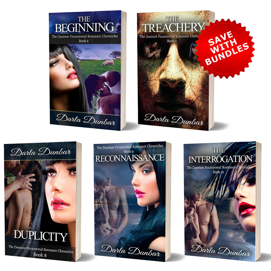 The Daemon Paranormal Romance Chronicles - Books 6 to 10 Covers
